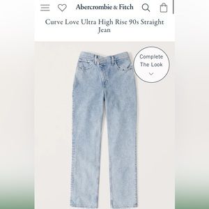 Curve Love Ultra High Rise 90s Straight Jean. Light color.